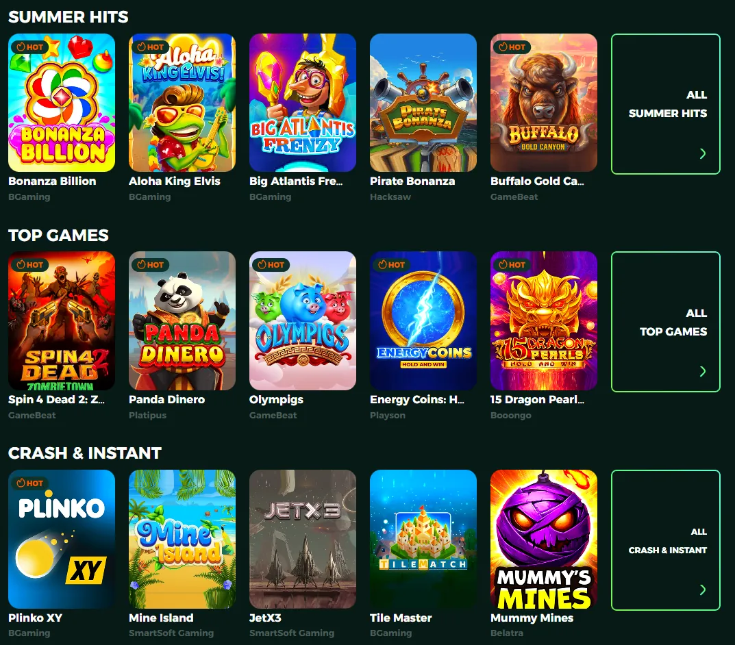 All Star Casino branding with shining stars graphic